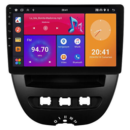 Peugeot 107 Android Multimedya Sistemi (2005-2014) CRV-4844XP