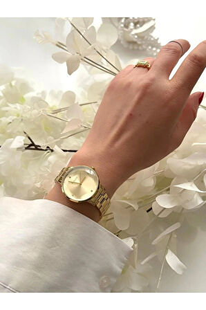 Ferrucci Zarif Sade Tasarım Çelik Kadın Kol Saati+%Çelik Kolye Hediye