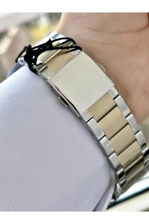 Ferrucci Erkek Kol Saati Çelik Kordon 45 mm Lacivert Kadran Altın Rengi Çelik Kasa Mineral Cam Analog Pilli Su Geçirmezlik 3 ATM