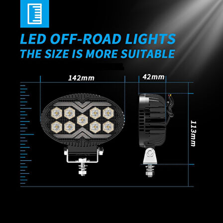 Off Road Sis Farı 5,5 İnç Selamlamalı Çakar İkaz Gündüz Led 2 Mod Projektör Çalışma Lambası 12/24 V 