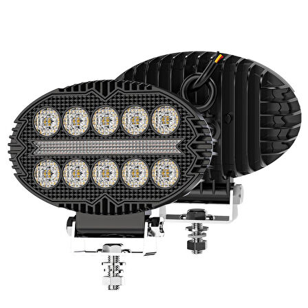 Off Road Sis Farı 5,5 İnç Selamlamalı Çakar İkaz Gündüz Led 2 Mod Projektör Çalışma Lambası 12/24 V 