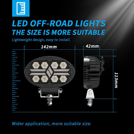 Off Road Sis Farı 5,5 İnç Selamlamalı Çakar İkaz Gündüz Led 2 Mod Projektör Çalışma Lambası 12/24 V 