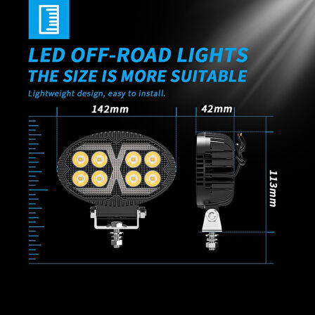 Off Road Sis Farı 5,5 İnç Selamlamalı Çakar İkaz Gündüz Led 2 Mod Projektör Çalışma Lambası 12/24 V 