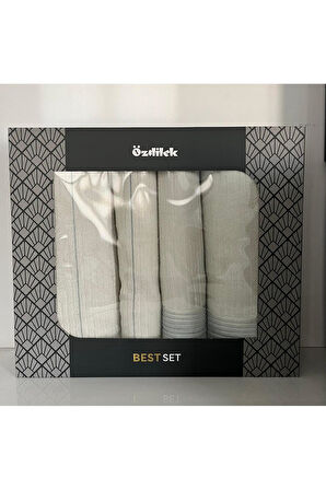 Özdilek Moderni Kat Best Set Hamam Takımı Havlu Seti Mint-Mint