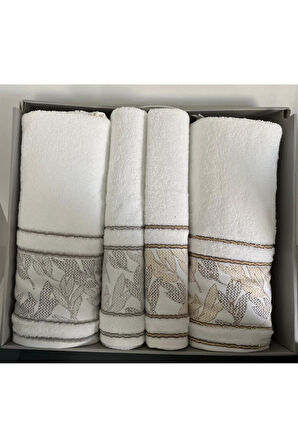 Özdilek Frunde Best Set Hamam Takımı Havlu Seti Gri-Kahve