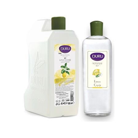 Duru Limon Kolonya 80 Derece 900ml Bidon + 400 ml Pet Şişe