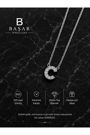 Celeste C Kolye – 925 Ayar Gümüş Zirkon Taşlı Kadın Kolye