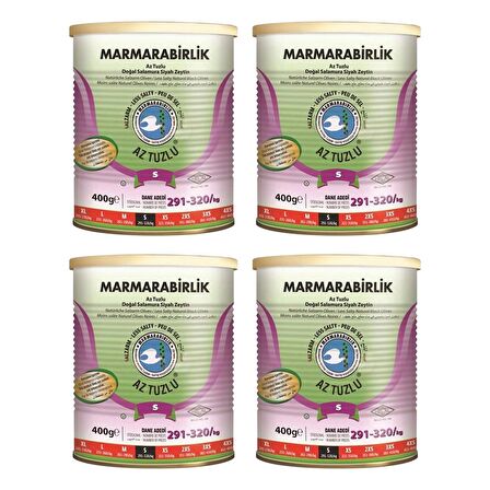 Marmarabirlik Az Tuzlu Zeytin 400 gr x 4 Adet
