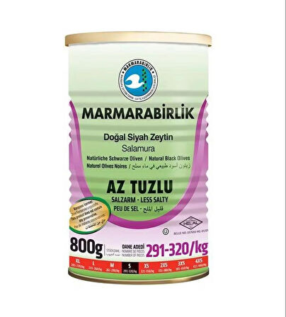 Marmarabirlik Az Tuzlu Zeytin Hususi 800 Gr