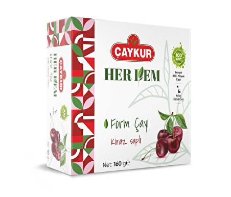 HERDEM KİRAZ SAPLI FORM ÇAYI 160 GR (Bardak Poşet Çay)