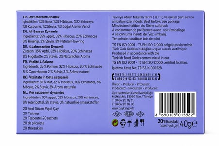 Çaykur Mod Dört Mevsim Dinamik Süzen Poşet Çay 40 g x 3 Adet