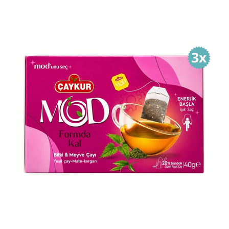 Formda Kal Bitki Çayı 20 Süzen Poşet 40 g Isırgan Mate Yeşil Çay x 3 Adet