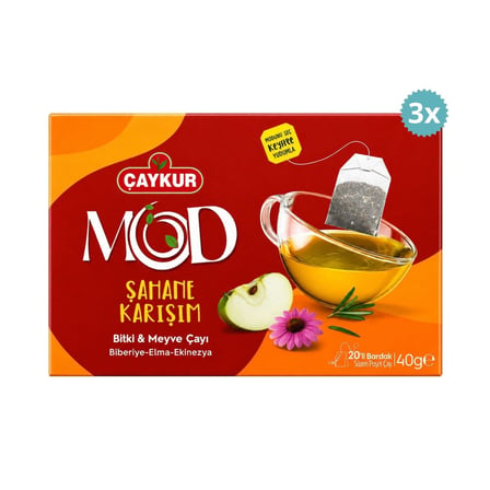 Çaykur Şahane Karışım Süzen Poşet Çay 40 g x 3 Adet