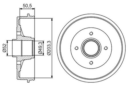 Nissan Arka Fren Kampanası Micra K12 03>10 Note 06>12 203x4 - Bosch 0986477196