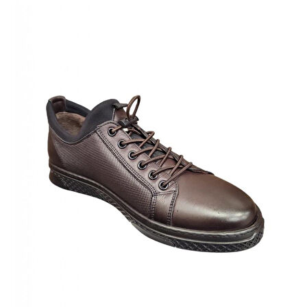 KOMCERO 3Y0461 STREÇLİ DERİ HAFİF ERKEK SNEAKERS AYAKKABI