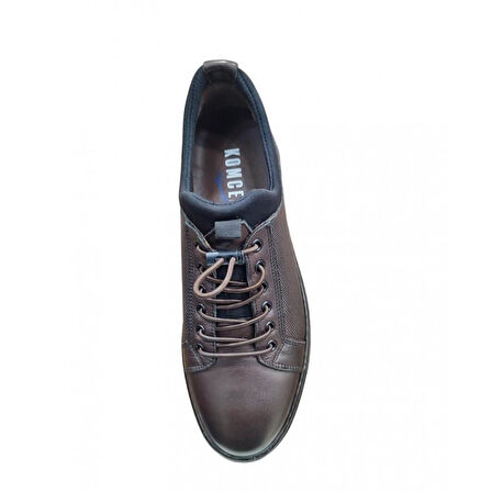 KOMCERO 3Y0461 STREÇLİ DERİ HAFİF ERKEK SNEAKERS AYAKKABI