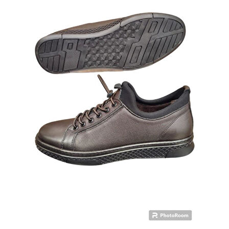KOMCERO 3Y0461 STREÇLİ DERİ HAFİF ERKEK SNEAKERS AYAKKABI