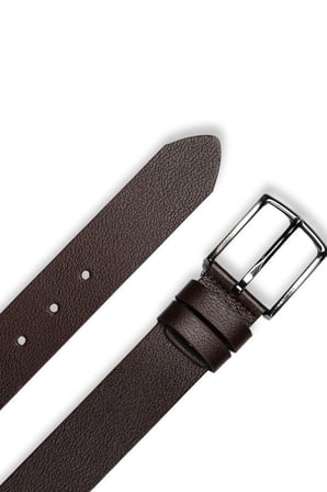 Hakiki Deri Erkek Kemer – Düz Desen, 4cm, Koyu Kahve | 7689