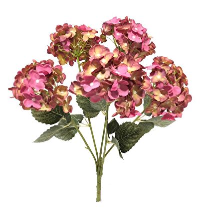 Yapay Çiçek Ortanca Çiçeği Pembe Koyu  50 cm