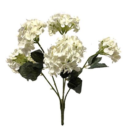 Yapay Çiçek Ortanca Çiçeği Beyaz  50 cm