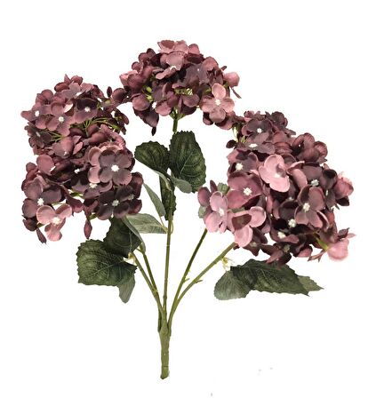 Yapay Çiçek Ortanca Çiçeği Mürdüm  50 cm