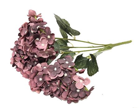 Yapay Çiçek Ortanca Çiçeği Mürdüm  50 cm