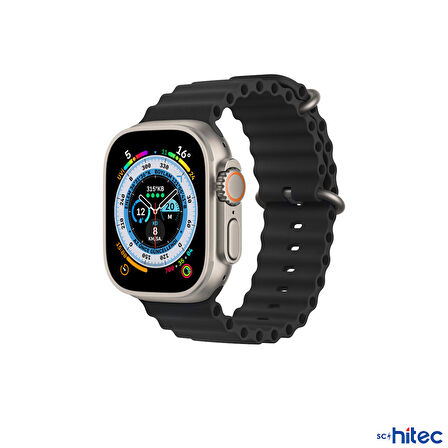 Global 42-49mm Yeni Nesil Apple Uyumlu Akıllı Saat Kordonu Silikon Siyah