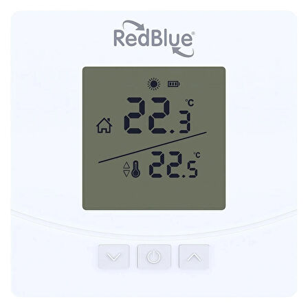 Redblue SQUARE 05 RF Kablosuz Dijital Oda Termostatı (Smart Değildir)