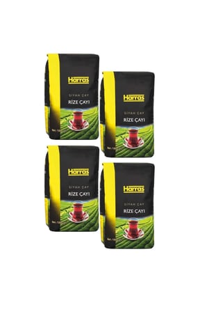 4'lü Rize Çayı Seti - 1 kg x 4 Paket Geleneksel Dökme Siyah Çay 4 kg Büyük Boy Paket