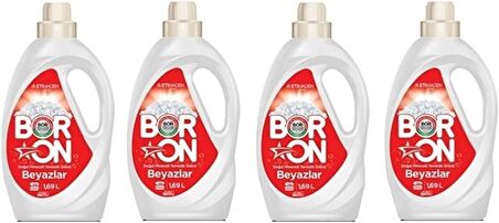 Boron Renk Koruma & Leke Karşıtı Beyazlar için Sıvı Deterjan 30 Yıkama 4x1.69 lt