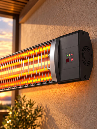 Square 2800 Watt 2 Kademeli Infrared Uzaktan Kumandalı Duvar Tipi Isıtıcı