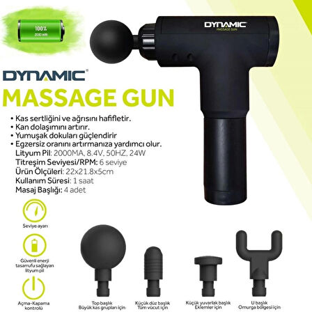 Dynamic Massage Gun Kablosuz Masaj Tabancası