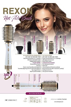 5in1 Hot Air Brush Saç Şekillendirme Cihazı