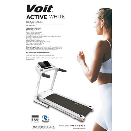 Voit Active White Koşu Bandı (1VTKBACTWT)