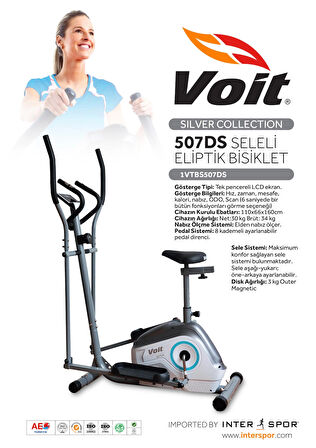 Voit 507DS Silver Collection Seleli Eliptik Bisiklet