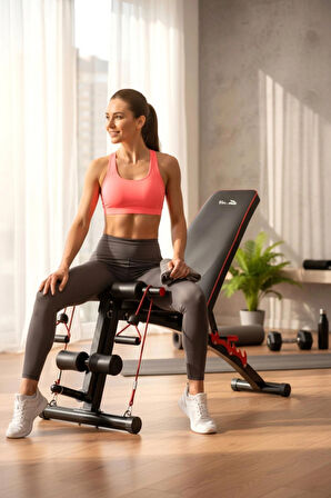 Voit V-FIT BY VOIT D208 Katlanabilir Incline/decline Ayarlanabilir Sırt Açılı Mekik ve Ağırlık Sehpası