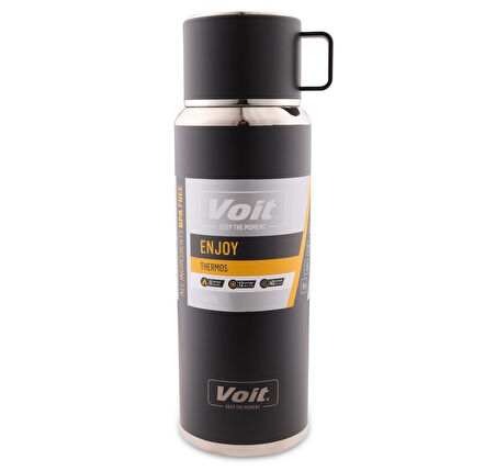 1VTAKTM41075-052 Voit Enjoy Thermos 750Ml Termos Siyah