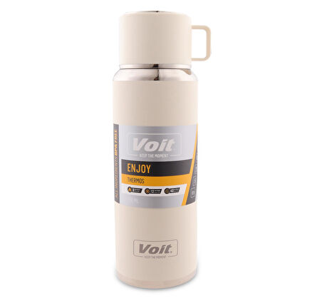 1VTAKTM41075-003 Voit Enjoy Thermos 750Ml Termos Krem