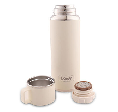 1VTAKTM41075-003 Voit Enjoy Thermos 750Ml Termos Krem