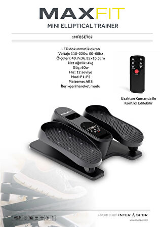 MAXFIT Eliptik Bisiklet Uzaktan Kumandalı Egzersiz Aleti 