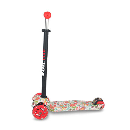 Voit 218 Graffiti Desenli IŞIKLI 3 TEKER SCOOTER Ayarlanabilir Gidonlu 