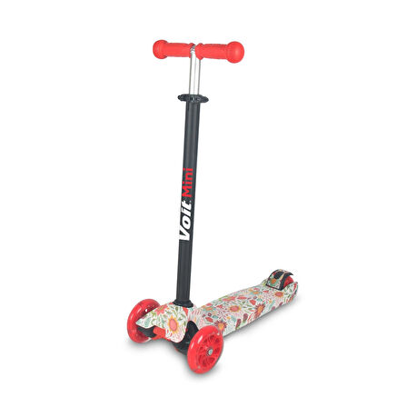 Voit 218 Graffiti Desenli IŞIKLI 3 TEKER SCOOTER Ayarlanabilir Gidonlu 