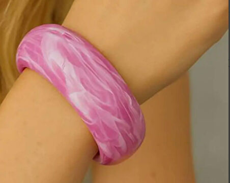 Fuşya Renk Kalın Kemik Mika 