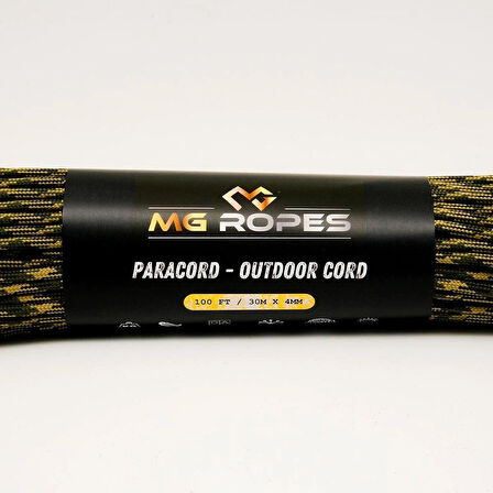 Polyester Paracord İp 4 mm Kamuflaj Desen 30 Metre