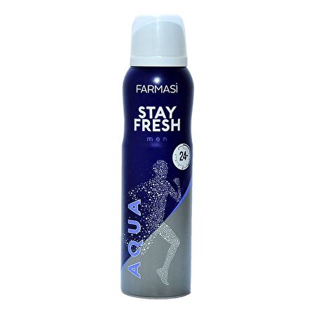 Farmasi Stay Fresh Aqua Antiperspirant Ter Önleyici Leke Yapmayan Erkek Sprey Deodorant 150 ml