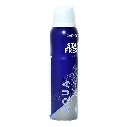 Farmasi Stay Fresh Aqua Antiperspirant Ter Önleyici Leke Yapmayan Erkek Sprey Deodorant 150 ml