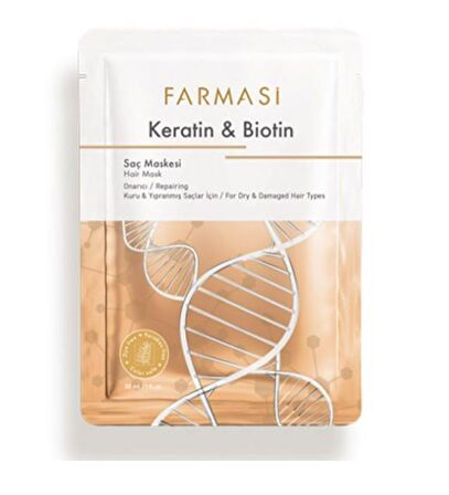 Farmasi Keratin & Biotin Sachet Saç Maskesi 30 Ml