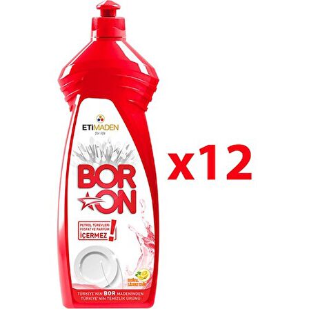 Boron 12x650 ml Elde Yıkama Deterjanı