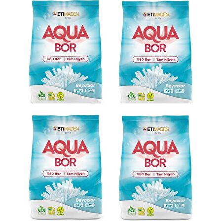 Eti Maden Aqua Bor Deterjan (Boron) Beyazlar 6 kg x 4 Adet