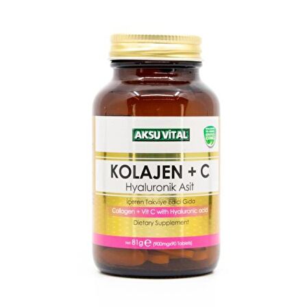 Aksu Vital Kolajen + C Vitamini & Hyaluronik Asit 60 Tablet